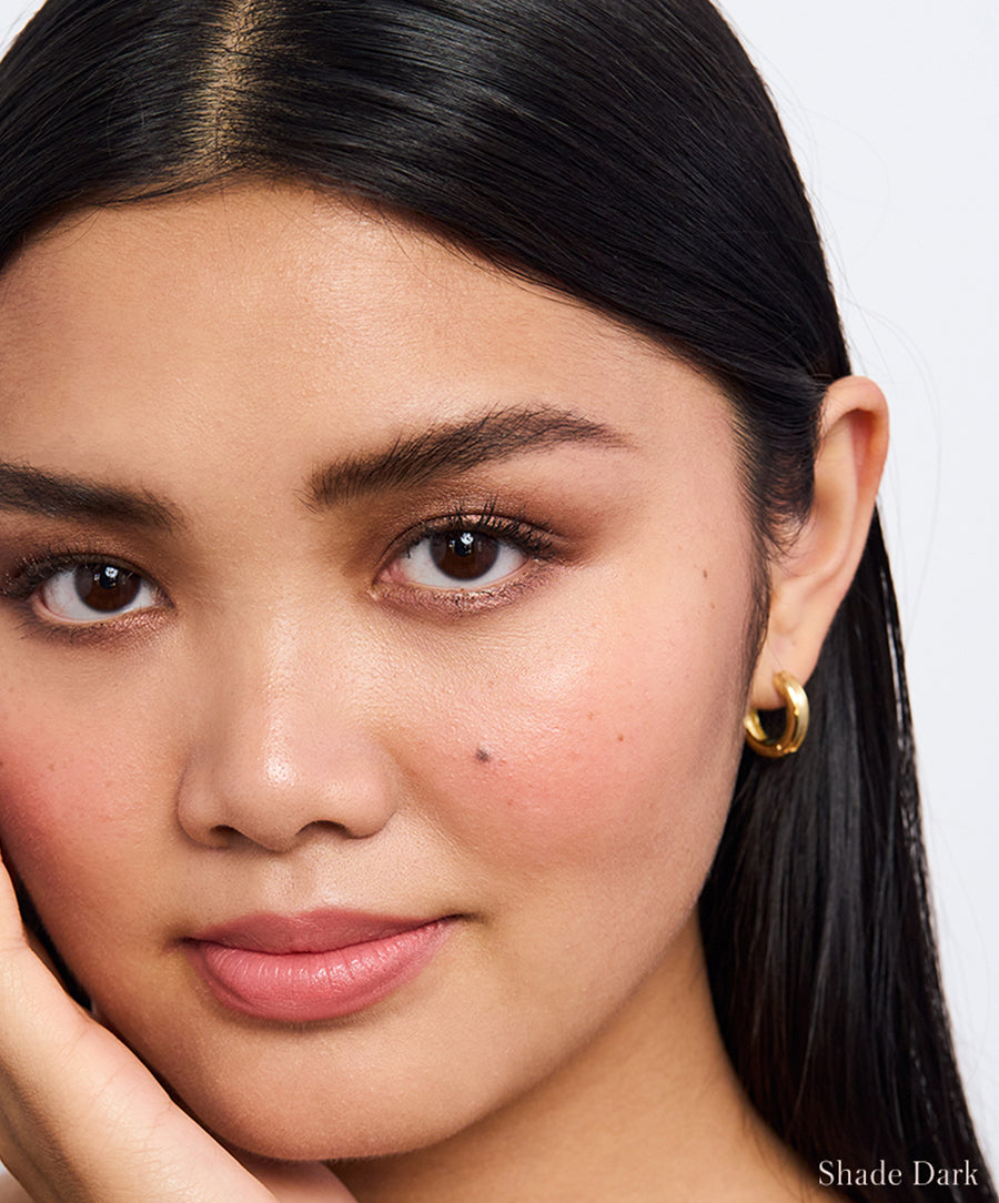 Close-up of model using Back2Brow Pencil in shade Dark